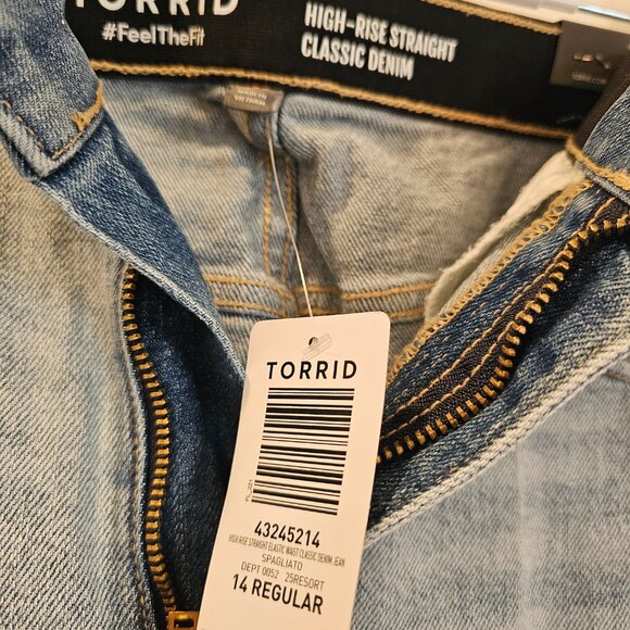 NWT-Torrid-High Rise Straight Elastic Waist Jean - Picture 3 of 6